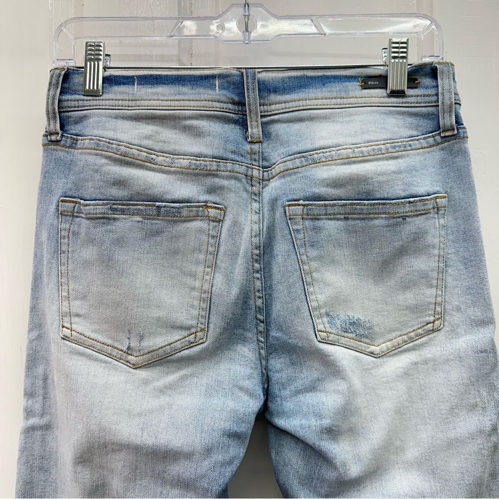 Pilcro Anthropologie slim straight high rise light wash denim jeans women's 26.‎ - Picture 4 of 8